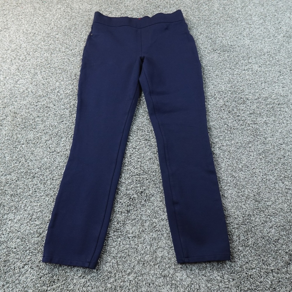 Spanx Pants Womens M Blue Pull On Leggings High Rise Booty Boost Stretch Jegging